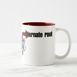 Em Dois Tons Caneca de café alternativa da raiz