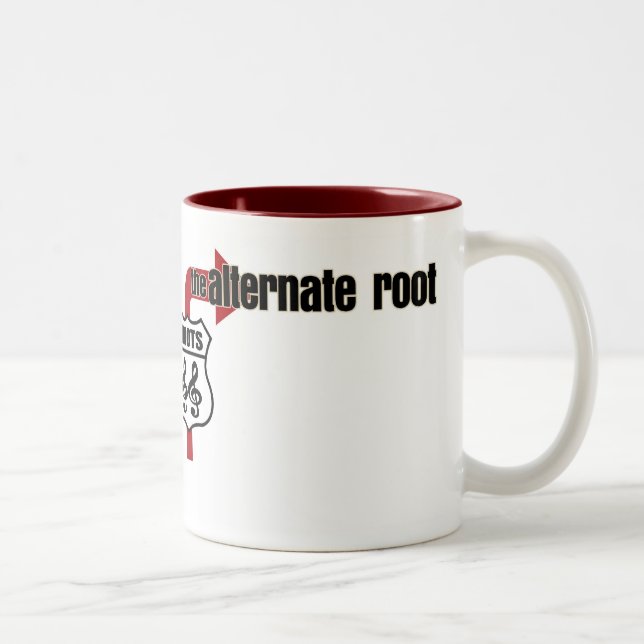 Em Dois Tons Caneca de café alternativa da raiz (Direita)