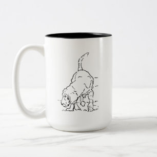 Em Dois Tons Caneca de Café Amante de Cachorro, Ilustração de B
