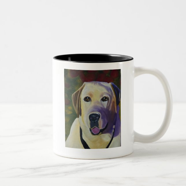 Em Dois Tons Caneca de café amarela do laboratório (Direita)