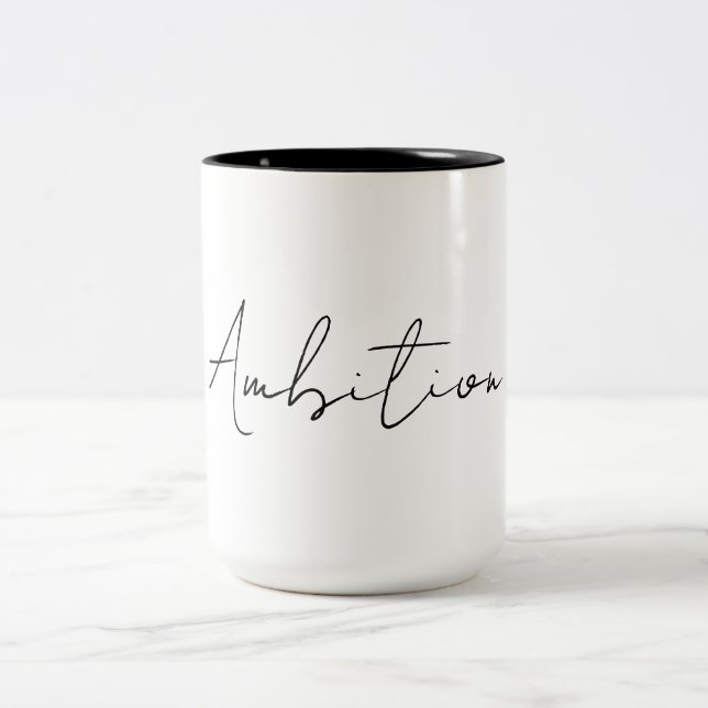 Em Dois Tons Caneca de café Ambição (Centro)