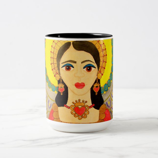 Em Dois Tons Caneca de café "anjo " (Centro)