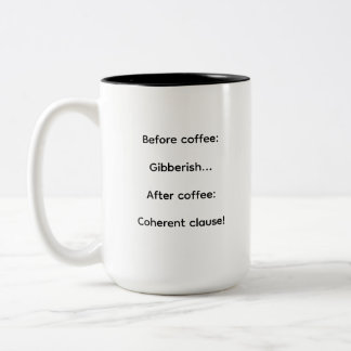 Em Dois Tons Caneca de Café Antes e Depois do ToLN