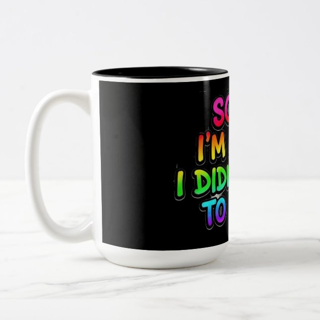 Em Dois Tons Caneca de Café Arco-Íris Divertida para Introverti (Esquerda)