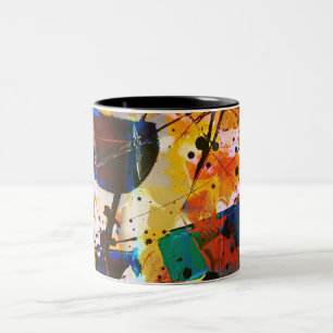 Em Dois Tons Caneca de Café Arte Abstracta 11 oz Cerâmica W-PT