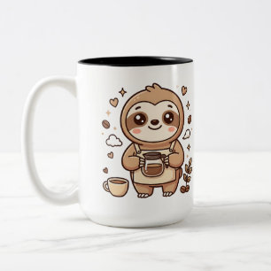 Em Dois Tons Caneca de Café Bicolor Barista Preguiça