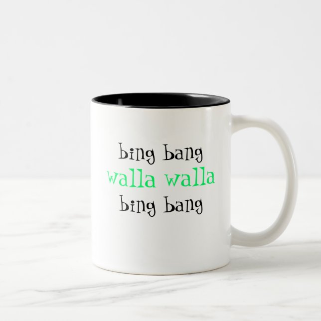 Em Dois Tons caneca de café bing bang walla walla bing bang (Direita)