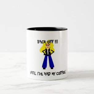 Em Dois Tons Caneca de café bonito da menina dos desenhos