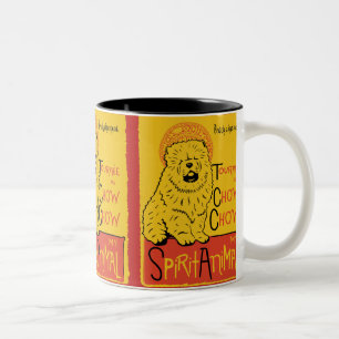 Em Dois Tons Caneca de café bonito do cão da comida de comida