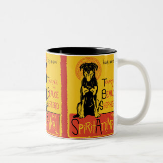 Em Dois Tons Caneca de café bonito do cão de Beauceron