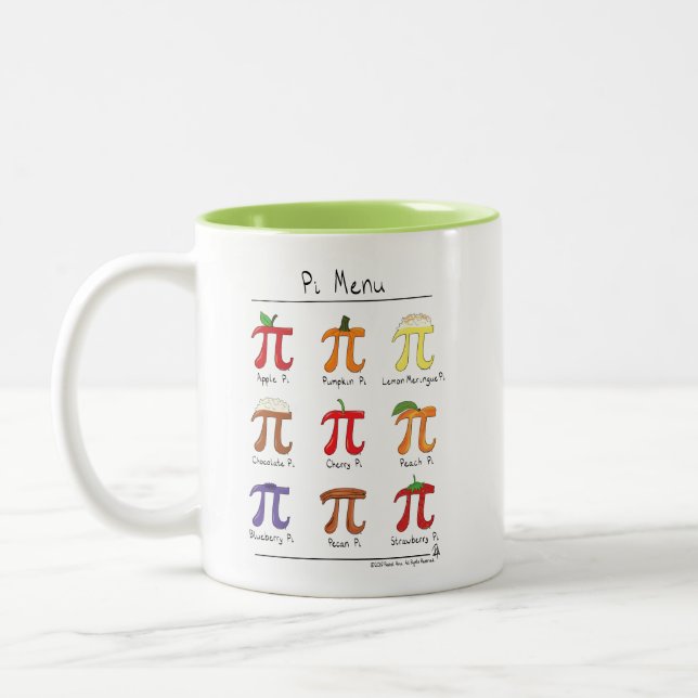 Em Dois Tons Caneca de café bonito do dia do Pi da matemática (Esquerda)