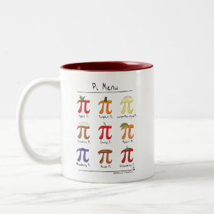 Em Dois Tons Caneca de café bonito do dia do Pi da matemática