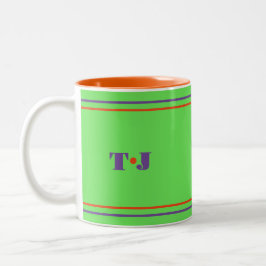 Em Dois Tons Caneca de Café Brilhante e Colorida