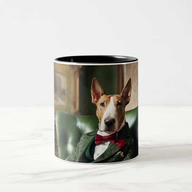 Em Dois Tons Caneca de café Bull Terrier 2-tone (Centro)