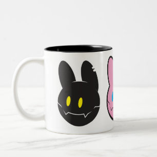 Em Dois Tons Caneca de Café Bunny