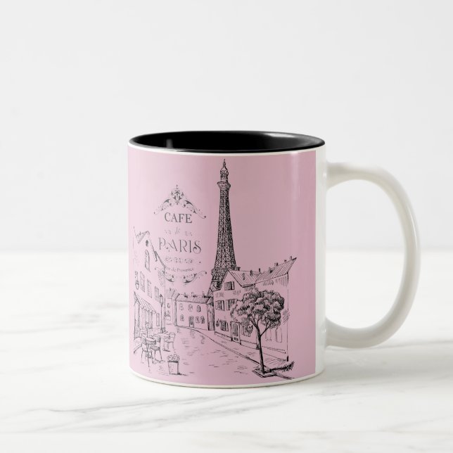 Em Dois Tons Caneca de Café Café Paris Two-Tone (Direita)