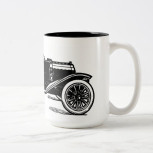 Em Dois Tons caneca de café carro vintage