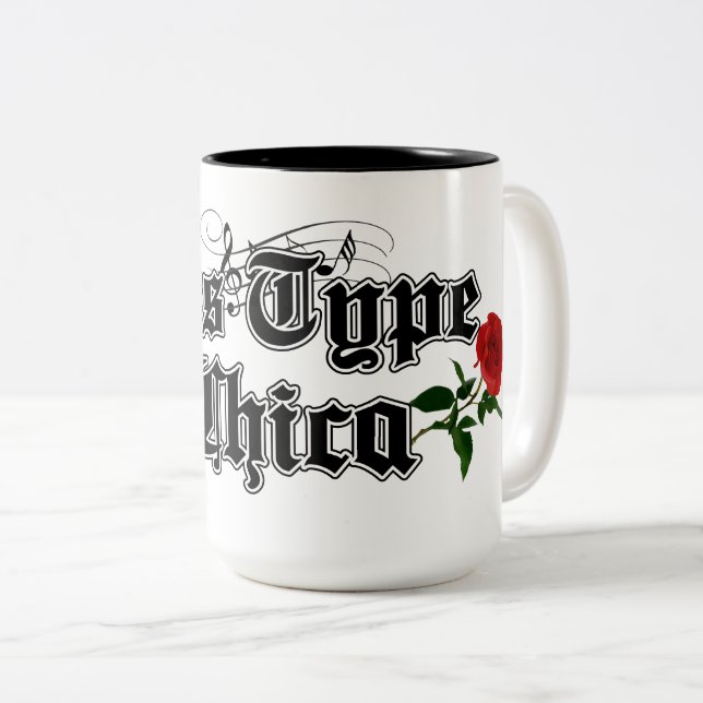 Em Dois Tons Caneca de café Chica Two-Tone estilo Oldies (Frente Esquerda)