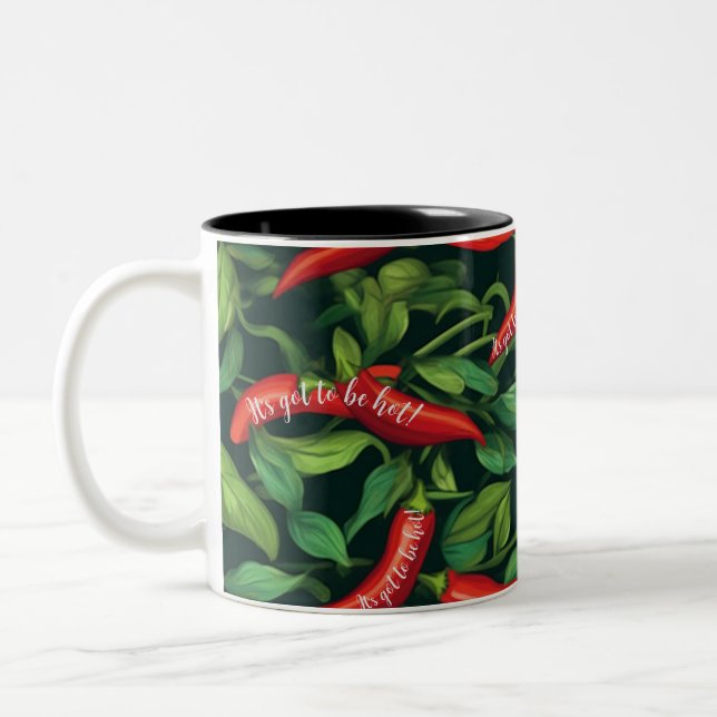 Em Dois Tons Caneca de café Chili Pepper Picante (Esquerda)