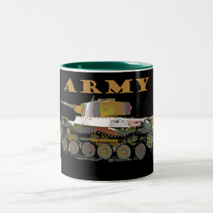 Em Dois Tons Caneca de café clássica do petroleiro do exérci
