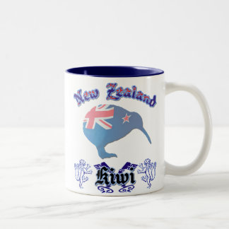 Em Dois Tons Caneca de café clássica do quivi de Nova Zelândia