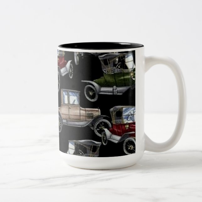 Em Dois Tons Caneca de café clássica dos carros da auto (Direita)