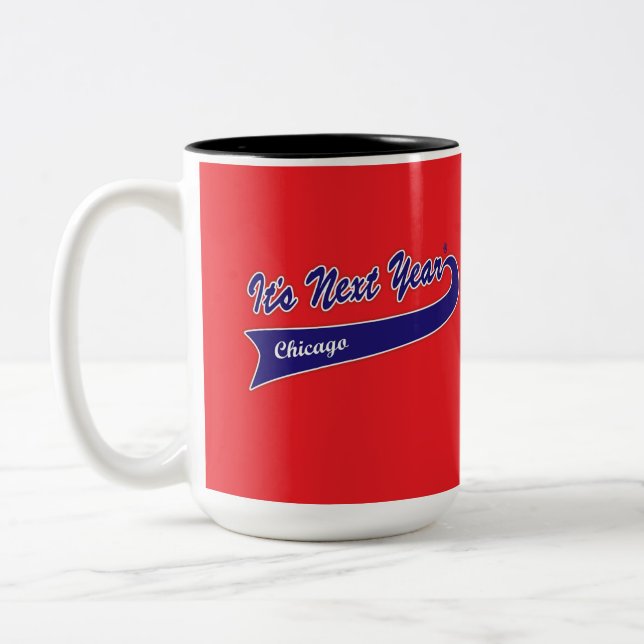 Em Dois Tons Caneca de Café Clássica - É Próximo Ano (Esquerda)