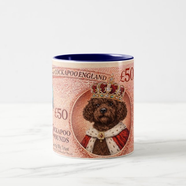 Em Dois Tons Caneca de café Cockapoo Presente engraçado para am (Centro)