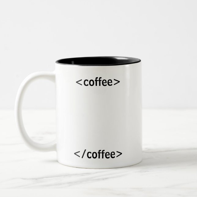 Em Dois Tons Caneca de Café Código Preto Engraçada para Program (Esquerda)