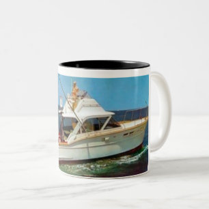 Em Dois Tons Caneca de café Collectible do comandante Barco do