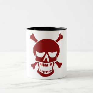 Em Dois Tons Caneca de Café com Caveira