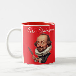 Em Dois Tons Caneca de café com citação de Shakespeare