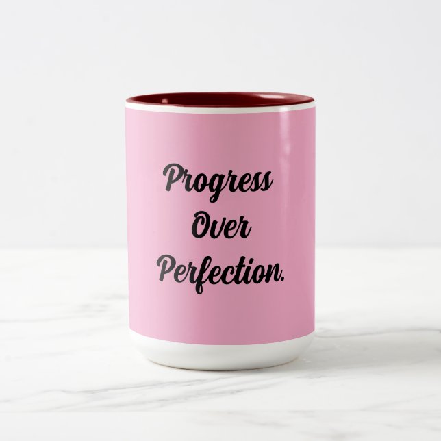 Em Dois Tons Caneca de Café com Citação Inspiradora (Centro)