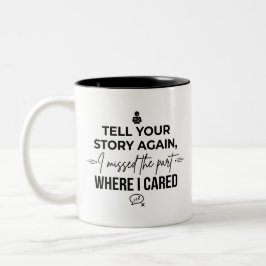 Em Dois Tons Caneca de Café com Citação Sarcástica Contraste