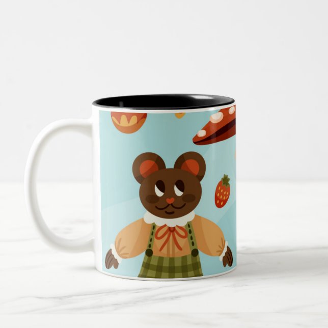 Em Dois Tons Caneca de café com design de adesivo clássico  (Esquerda)