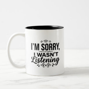 Em Dois Tons Caneca de Café com Duas Cores Desculpe Não Foi Suf