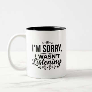 Em Dois Tons Caneca de Café com Duas Cores Desculpe Não Foi Suf