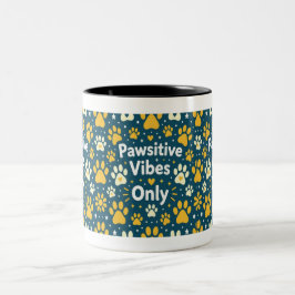 Em Dois Tons Caneca de Café com Estampa de Pata de Cachorro Vib