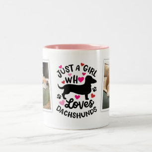 Em Dois Tons Caneca de Café com Foto de Coração Vermelho Rosa A