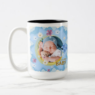Em Dois Tons Caneca de Café com Foto Personalizada Bem-Vindo Be