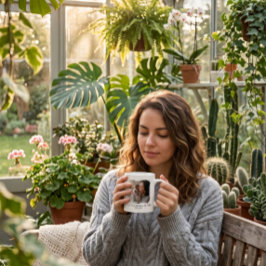 Em Dois Tons Caneca de Café com Foto Personalizada de Memorial