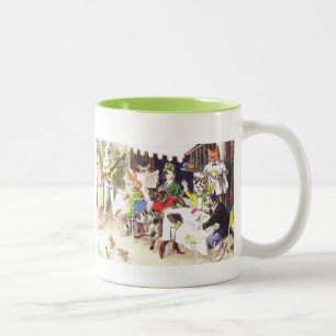 Em Dois Tons caneca de café com gatos e cães