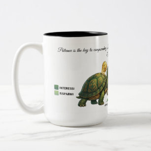 Em Dois Tons Caneca de Café com Juros Compostos para Investimen