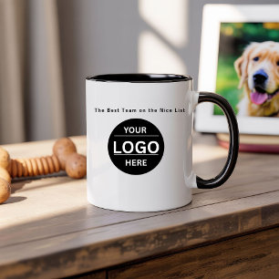 Em Dois Tons Caneca de Café com Logotipo de Natal Personalizado