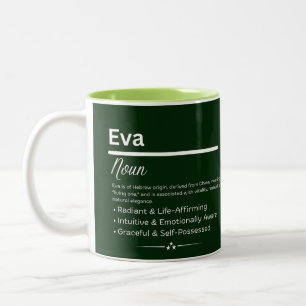 Em Dois Tons Caneca de Café com Nome Personalizado Eva Signific