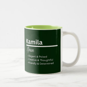 Em Dois Tons Caneca de Café com Nome Personalizado Kamila