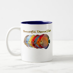 Em Dois Tons Caneca de Café com Peixe Disco Bonito