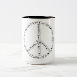 Em Dois Tons Caneca de café com piano