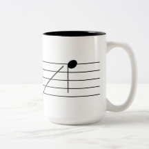 Caneca de café com piano