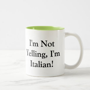 Em Dois Tons Caneca de café com provérbio italiano